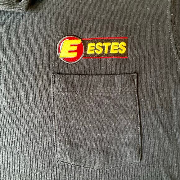 Doc & Amelia Men Polo Shirt Size XL Black ShortSleeve Estes - Picture 5 of 7